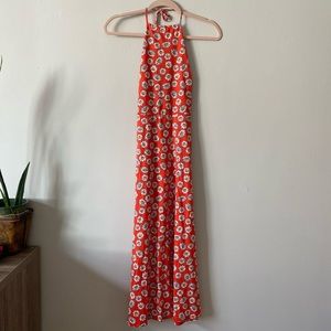 ASOS Backless Daisy Halter Dress